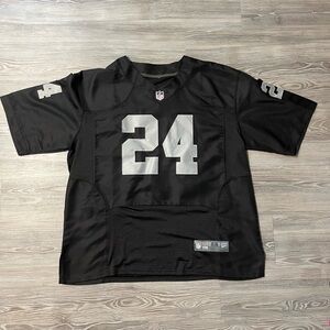 NFL Black Men's #24 Football Jersey with Marshawn Lynch